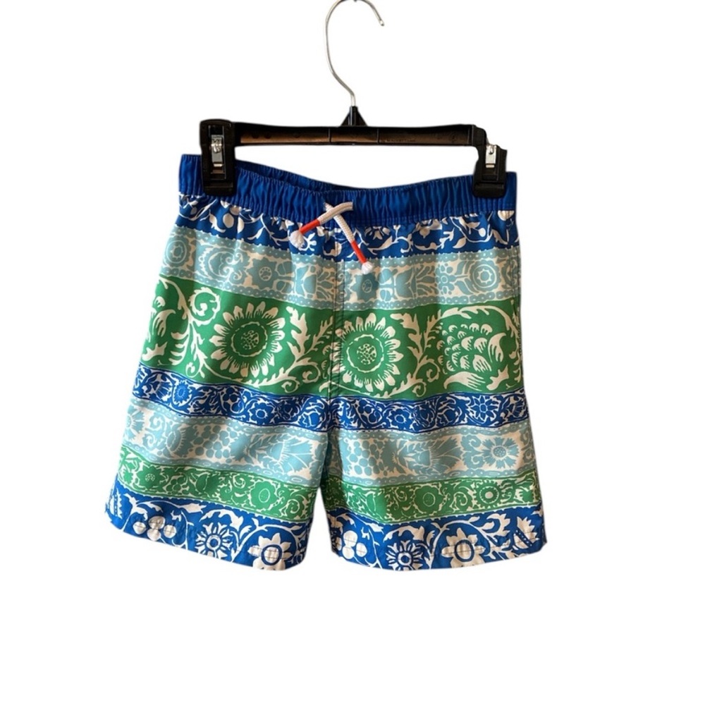 Mini Boden Boys Colorful Patterned Swim Shorts Size 7/8